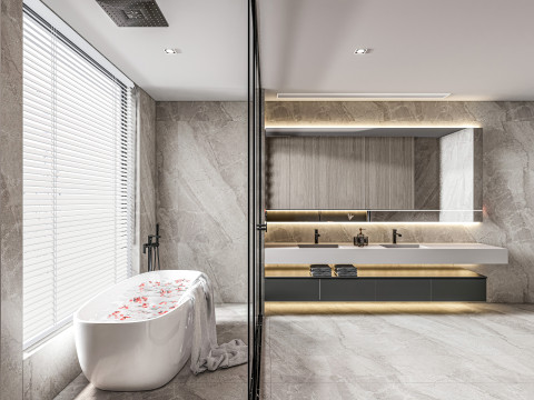 Bathroom full scene 4 Model 3D