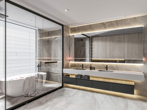 Bathroom full scene 4 Model 3D