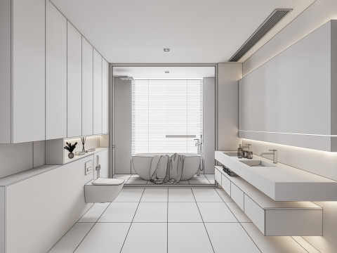Bathroom full scene 4 Model 3D