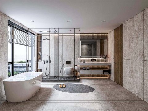 Bathroom full scene 5 3D Model