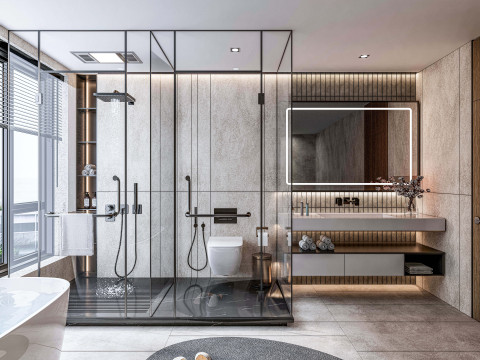 Bathroom full scene 5 3D Model
