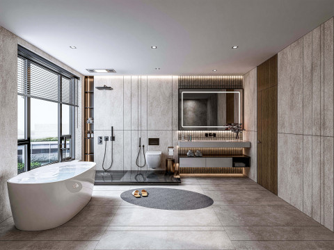 Bathroom full scene 5 3D Model