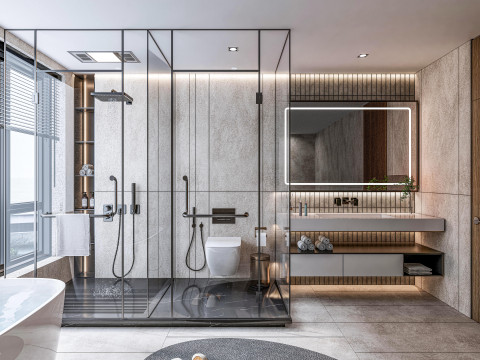 Bathroom full scene 5 3D Model