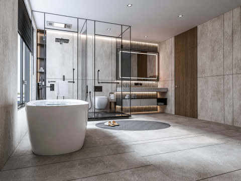 Bathroom full scene 5 3D Model