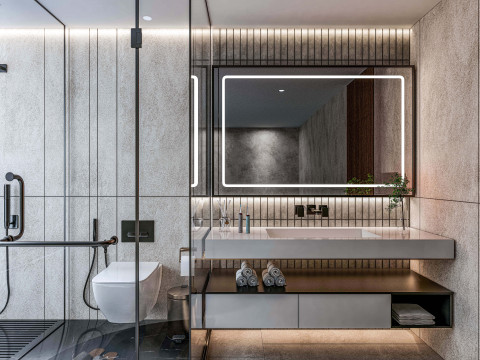 Bathroom full scene 5 3D Model