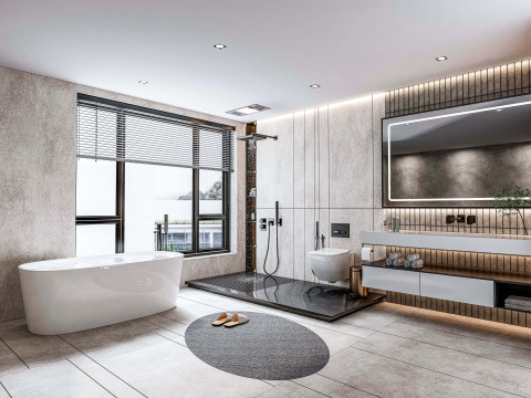 Bathroom full scene 5 3D Model