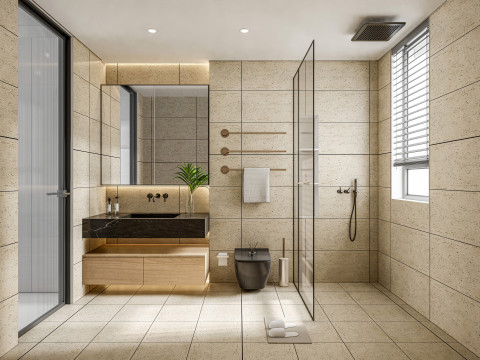 Bathroom full scene 6 3D 모델