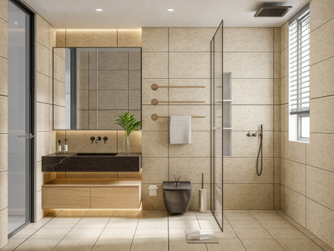 Bathroom full scene 6 3D मॉडल