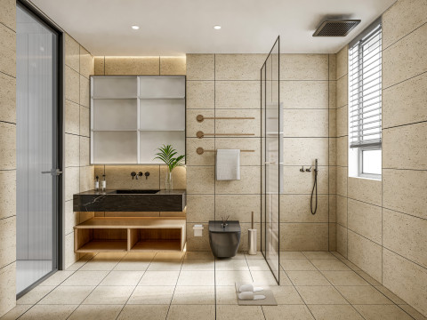 Bathroom full scene 6 3D मॉडल