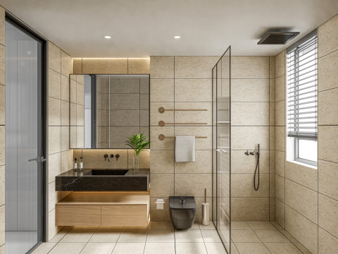 Bathroom full scene 6 3D मॉडल