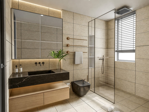 Bathroom full scene 6 3D मॉडल