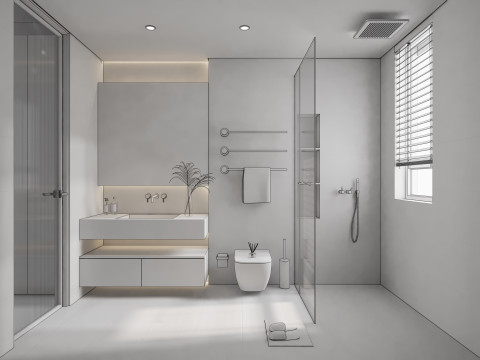 Bathroom full scene 6 3D मॉडल