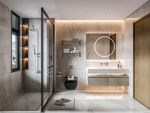Bathroom full scene 7 3D Model