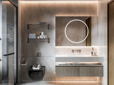 Bathroom full scene 7 3D Model