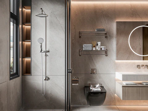 Bathroom full scene 7 3D Model