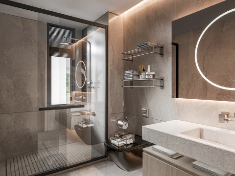 Bathroom full scene 7 3D Model