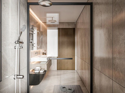 Bathroom full scene 7 3D Model