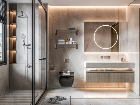 Bathroom full scene 7 3D Model