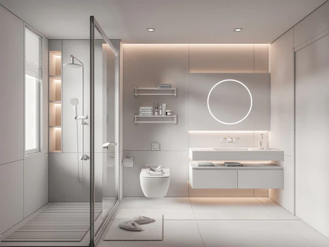 Bathroom full scene 7 3D Model