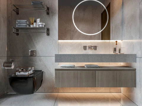 Bathroom full scene 7 3D Model