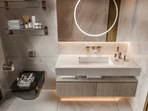 Bathroom full scene 7 3D Model