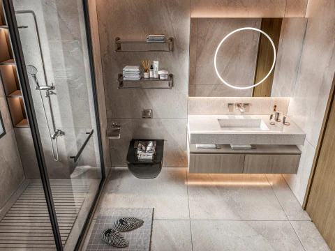 Bathroom full scene 7 3D Model