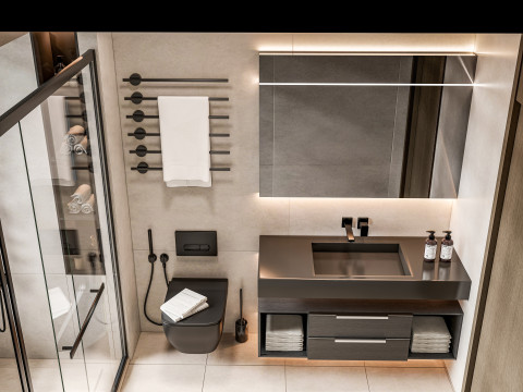 Bathroom full scene 8 3D मॉडल
