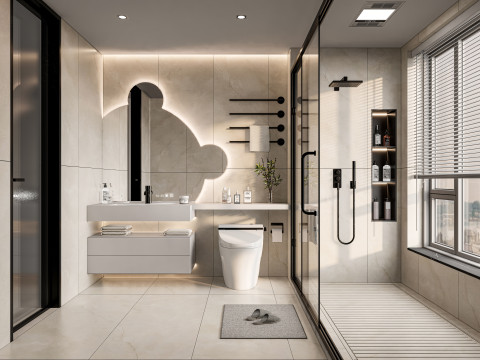 Bathroom full scene 9 3D 모델
