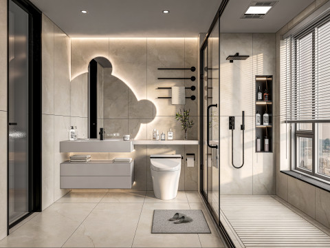 Bathroom full scene 9 3D 모델