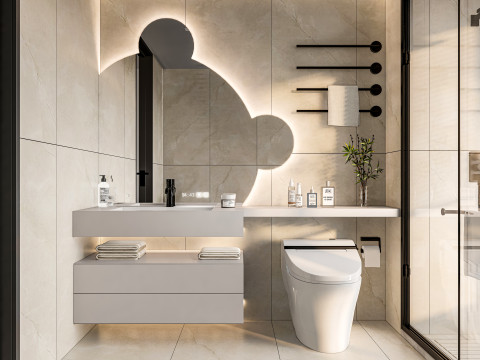 Bathroom full scene 9 3D 모델