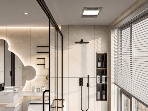 Bathroom full scene 9 3D 모델
