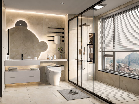 Bathroom full scene 9 3D 모델