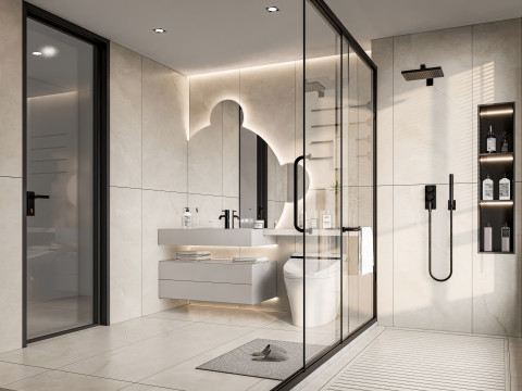 Bathroom full scene 9 3D 모델