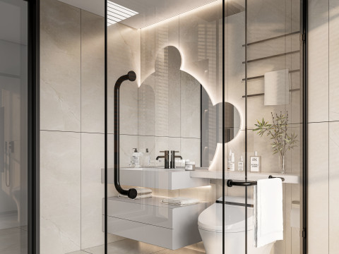 Bathroom full scene 9 3D 모델