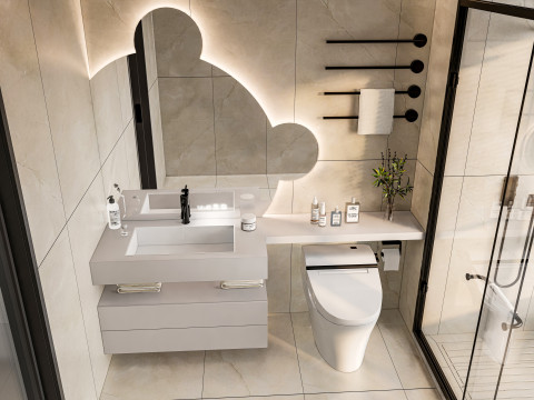 Bathroom full scene 9 3D 모델