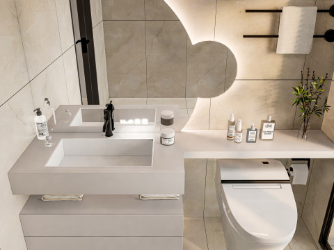 Bathroom full scene 9 3D 모델