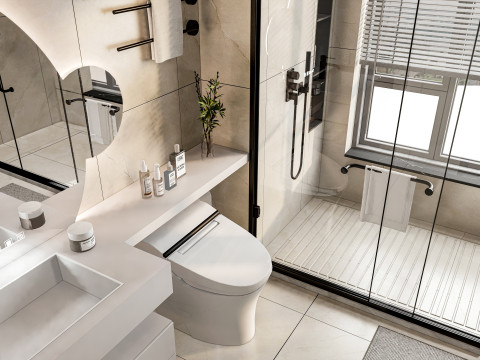 Bathroom full scene 9 3D 모델