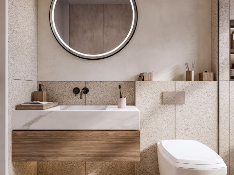 Bathroom full scene 10 3D Model