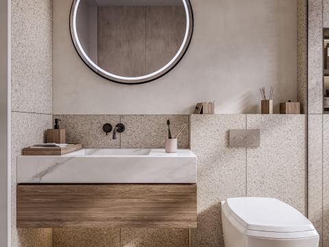 Bathroom full scene 10 3D Model