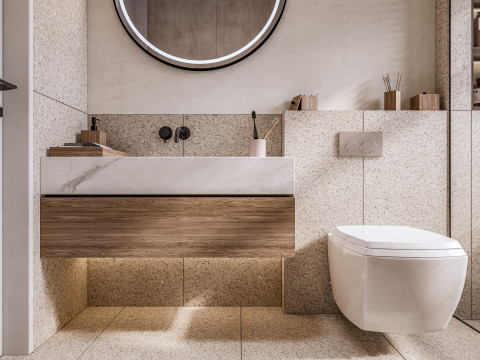 Bathroom full scene 10 3D Model