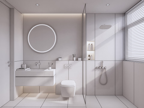 Bathroom full scene 10 3D Model