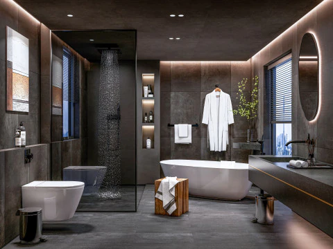 बाथरूम पूरा दृश्य 11 3D मॉडल