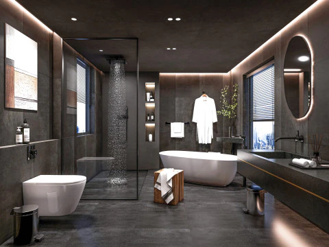 Bathroom full scene 11 3D Model
