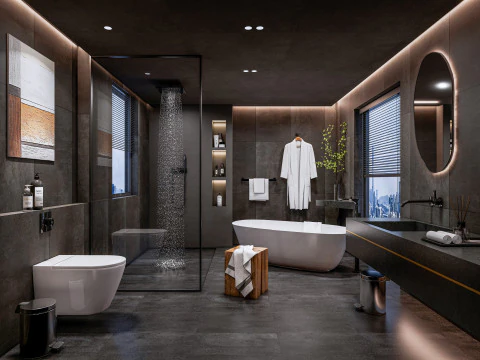 Bathroom full scene 11 3D Model