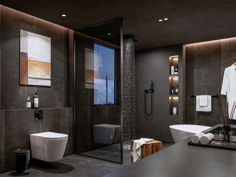 Bathroom full scene 11 3D Model
