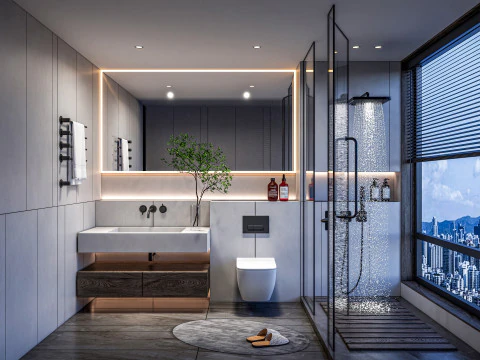 Bathroom full scene 12 3D Model