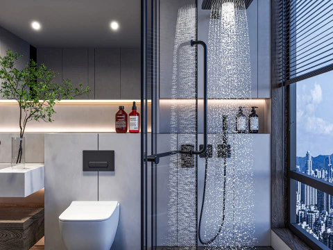 Bathroom full scene 12 3D Model