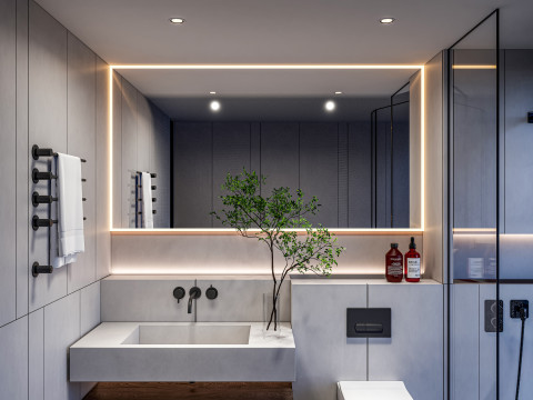 Bathroom full scene 12 3D Модель
