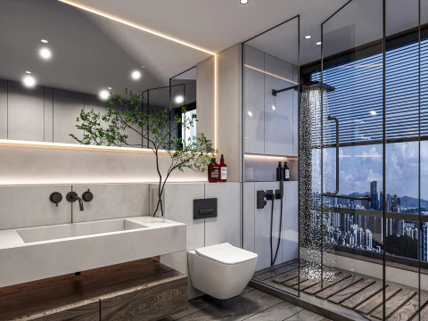 Bathroom full scene 12 3D Model