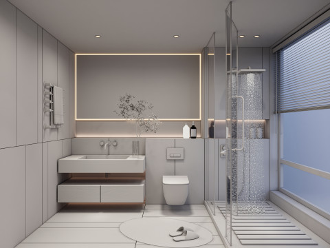 Bathroom full scene 12 3D Модель